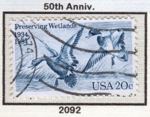 SC# 2092 - (20c) - Waterfowl Preservation, used single