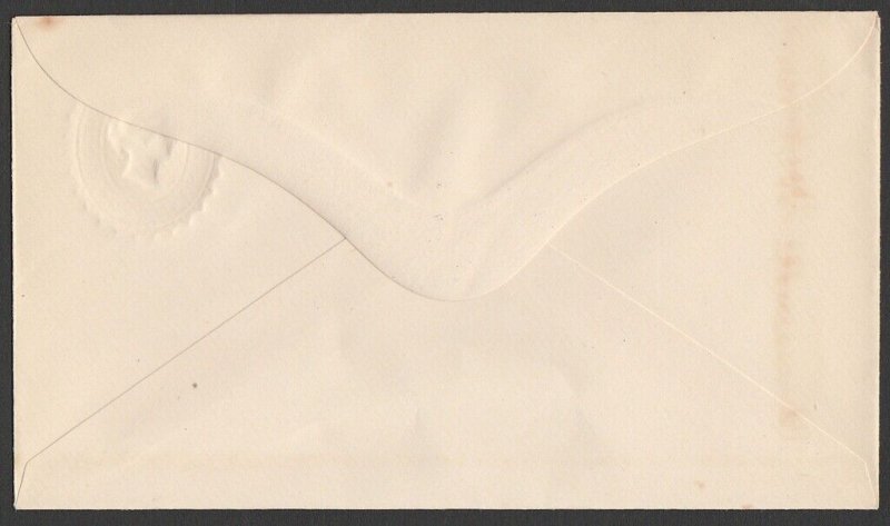 TASMANIA Envelope-PTPO 1890s QV ½d orange embossed oval.