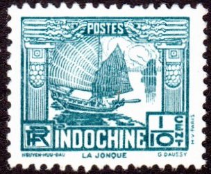 Indochina 143 - Unused-NG - 1/10c Junk (Boat) (1931)