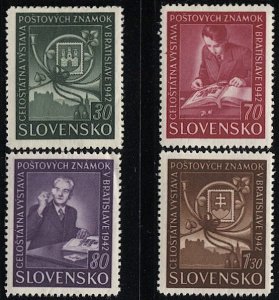 SLOVAKIA 1943  Sc 70-73, Mint MNH VF  - Bratislava Stamp Exhibition