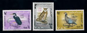 [77835] Yemen YAR 1966 Birds Overprint Prevention Cruelty of Animals  MNH