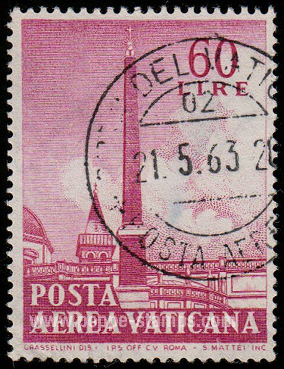 Vatican City, Sc C41, SG 302 Study, Hinged - 1959 60l.  -...