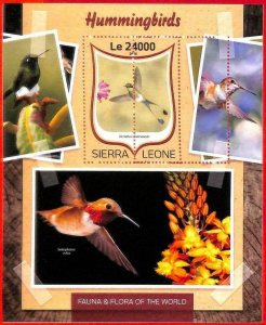 A4603 - SAW LION - MISPERF ERROR, souvenir sheet: 2016, hummingbird-