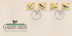 Singapore 1991 Garden Birds FDC SG#663-666