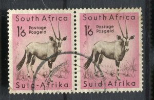 SOUTH AFRICA; 1954 early Wildlife Oryx issue 1s. 6d used PAIR