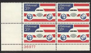 # C90 MINT NEVER HINGED PLANE AND GLOBES AND FLAG
