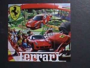 MALAWI- 2011 WORLD FAMOUS FERRARI- COLLECTIBLE-S/S -CTO-VERY FINE