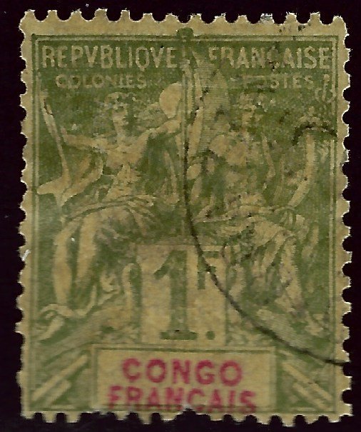 French Congo SC#34 Used  Fine SCV$40..Fill a key spot!!