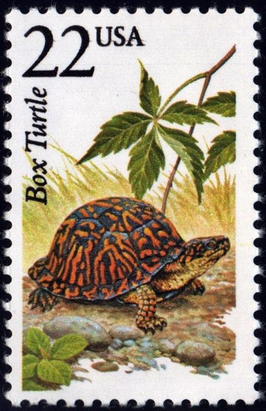 SC#2326 22¢ North American Wildlife: Box Turtle (1987) MNH