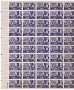 #954 – 1948 3c California Gold Rush Centennial – MNH OG Sheet