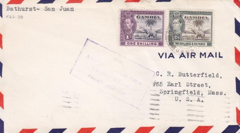 1942, 1st Flt,  F22-7d, Bathurst, Gambia to San Juan, Puerto Rico (1285)