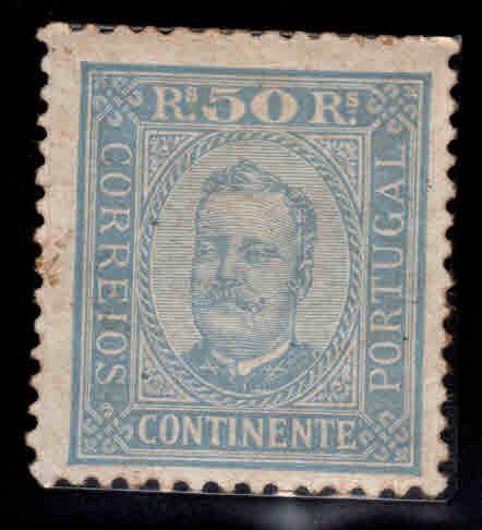 Portugal Scott 72a perf 11.5 King Carlos MH*