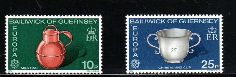 GUERNSEY #135-136  1976  EUROPA     MINT  VF NH  O.G