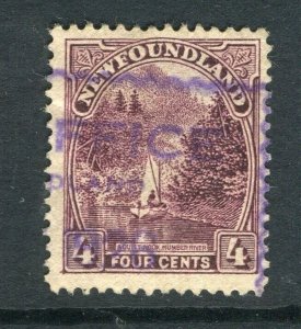 NEWFOUNDLAND; 1923 early pictorial issue fine used 4c. value