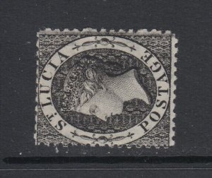 St. Lucia, Scott 7 (SG 11x), MHR, Watermark Reversed