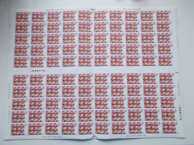 GB 1979 European Elections in Complete Sheets of 100 Folded into 4 Cat £145 U/M