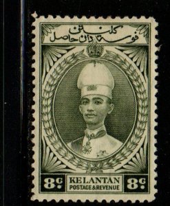 Malaya Kelantan Sc 34 1937 8 c Sultan Ismail stamp mint