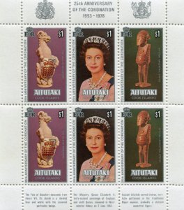 Aitutaki (Cook islands)1978 QUEEN ELIZABETH II Sheet Perforated Mint (NH)