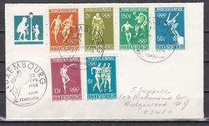 Luxembourg, Scott cat. 460-465. 19th Summer Olympics issue. First day cover. ^