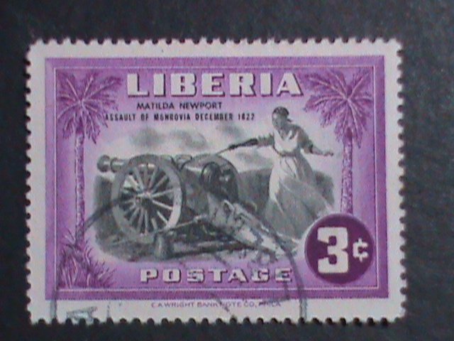 ​LIBERIA-1947 SC#301-4,C57  125TH ANNIV: DEFENCE OF MONROVIA-1822 CTO VF