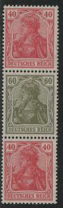 Germany Scott # 124 (2), 126, mint nh, se-tenant, Mi# S24