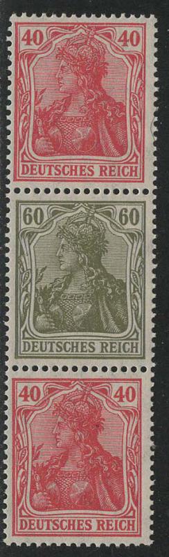 Germany Scott # 124 (2), 126, mint nh, se-tenant, Mi# S24