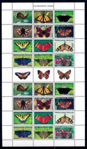 [NAV1896] Netherlands Antilles 2009 Insects Butterflies Sheet with Tabs MNH