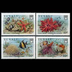 TUVALU 1986 - Scott# 397-400 Marine Life Set of 4 LH