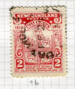 CANADA NEWFOUNDLAND; 1910 early pictorial Perf 12. issue fine used 2c. value