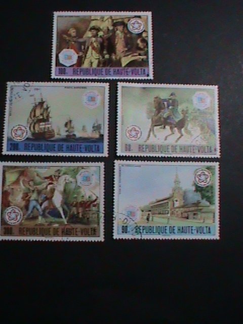 UPPER VOLTA STAMP-1976-BICENTENARY OF AMERICAN REVOLUTION CTO SET   VERY FINE