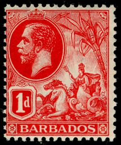 BARBADOS SG172a, 1d scarlet, NH MINT. Cat £42.