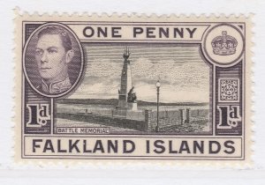 1938-50 British Colonies Falkland Islands 1d Purple Purple MH* A23P47F13874-