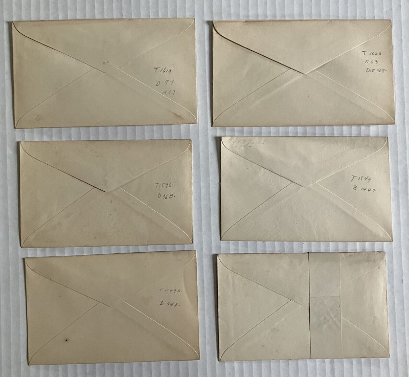 Group of 6 unused 1893 Columbian stamped envelopes inc 5 and 10 cent [y8954]