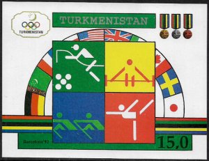 Turkmenistan #23 MNH IMP S/Sheet - Barcelona Summer Olympics