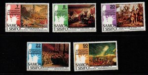 SAMOA SG459/63 1976 AMERICAN REVOLUTION  MNH