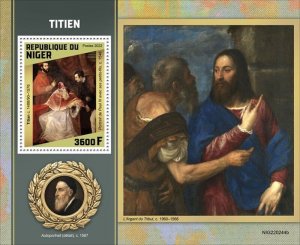 Niger - 2022 Italian Renaissance Artist Titian - Stamp Souvenir Sheet NIG220244b