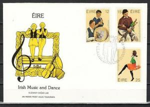 Ireland, Scott cat. 484-486. Irish Music & Dance issue. First day cover. ^