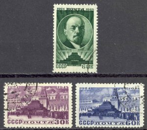 Russia Sc# 1197-1199 Used 1948 Lenin