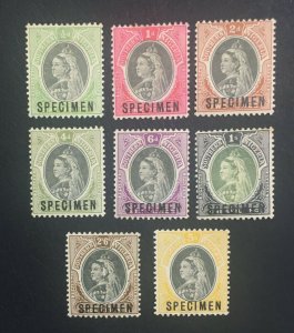 MOMEN: SOUTHERN NIGERIA SG #1s-8s 1901-02 SPECIMEN UNUSED LOT #60797