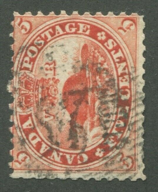 CANADA #15 USED 4-RING NUMERAL CANCEL 37