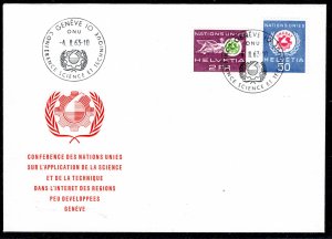 Switzerland Scott # 7O38 - 7O39 on FDC, unaddressed