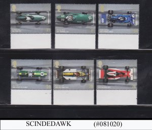 GREAT BRITAIN - 2007 50th ANNIV. OF THE BRITISH GRAND PRIX FORMULA 1 - 6V MNH