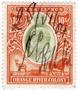 (I.B) Orange River Colony Revenue : Duty Stamp 10/-