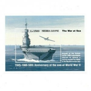 Sierra Leone 1995 - VE Day, WW2, Warships - Souvenir Sheet - Scott 1805 - MNH
