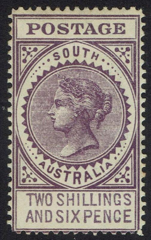 SOUTH AUSTRALIA 1906 QV THICK POSTAGE 2/6 WMK CROWN/A