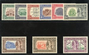 India - Jaipur 1947 Silver Jubilee set complete superb MNH. SG 72-80. Sc 49-57.