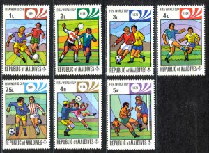 Maldive Islands Sc# 516-522 MNH 1974 Soccer