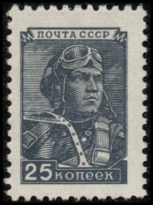 Russia 1345 - Mint-H - 25k Aviator (1949) ('23 scv $2.50)