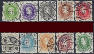 Denmark 210-19 Used 1930 set (ak6262)