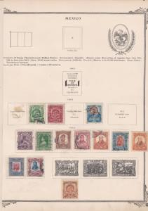 mexico stamps on 2 album page ref 13463